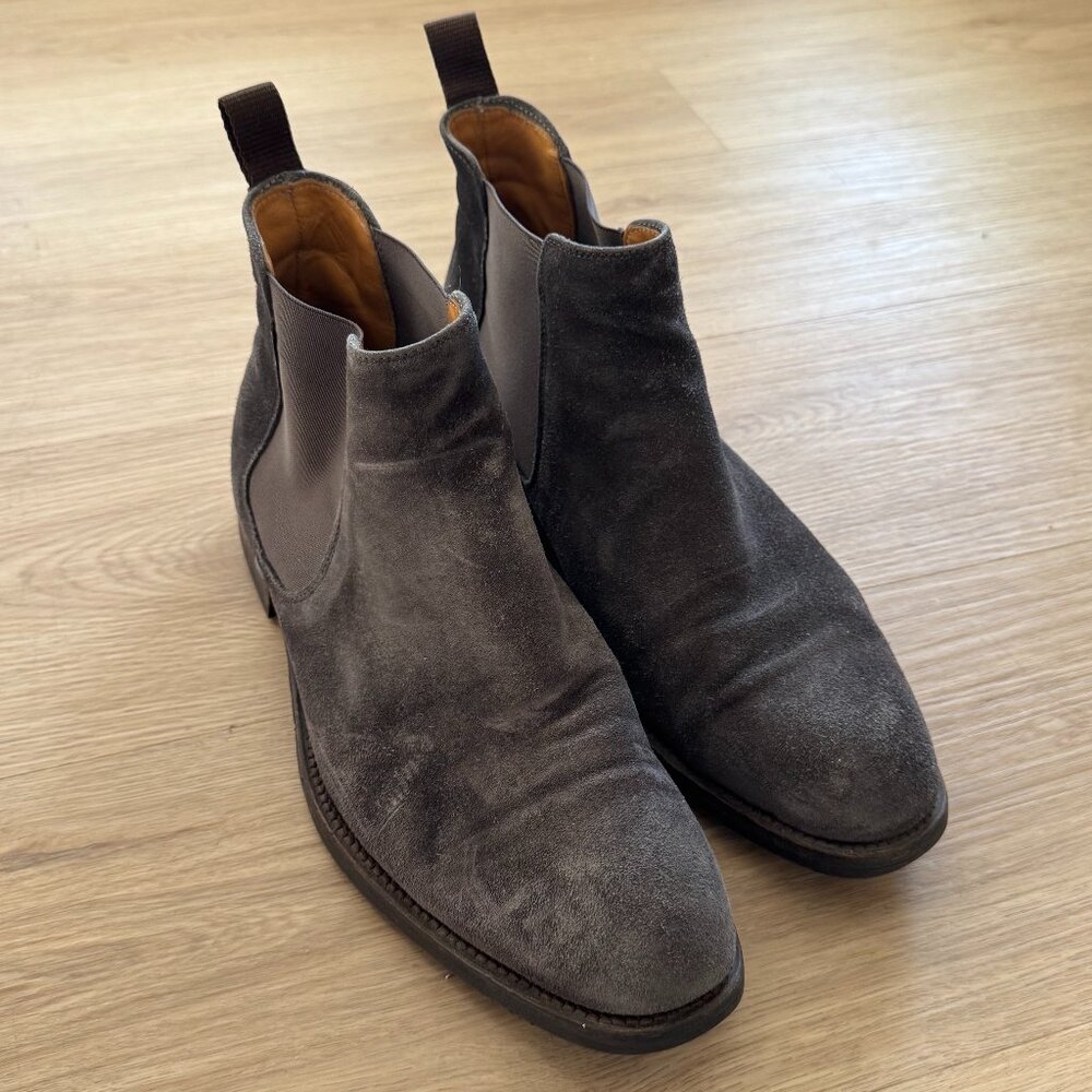Russell & Bromley London Suede Chelsea Boots - Size 10